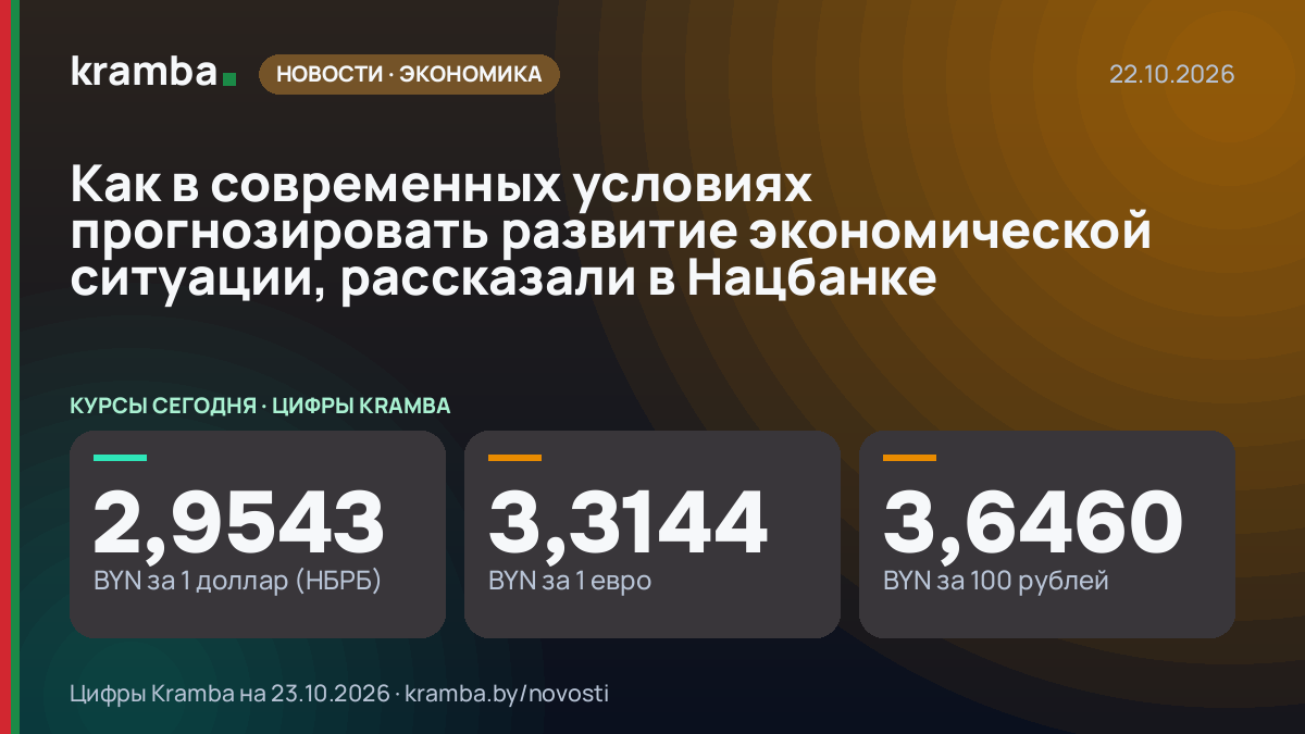 Инфографика Kramba: Как в современных условиях прогнозировать развитие экономической ситуации, рассказали в…