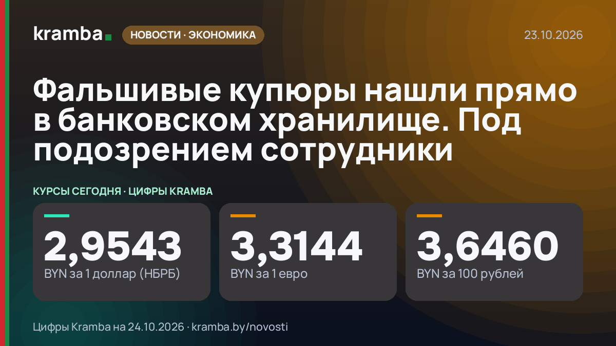 Инфографика Kramba: Фальшивые купюры нашли прямо в банковском хранилище. Под подозрением сотрудники