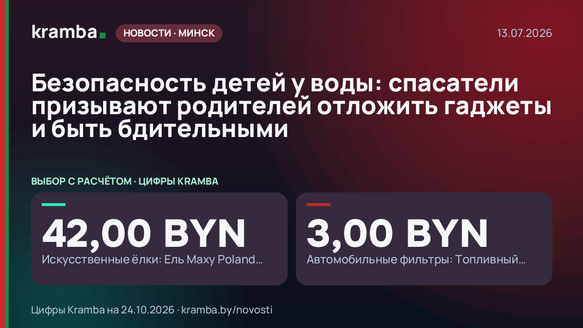 Инфографика Kramba: Безопасность детей у воды: спасатели призывают родителей отложить гаджеты и быть…