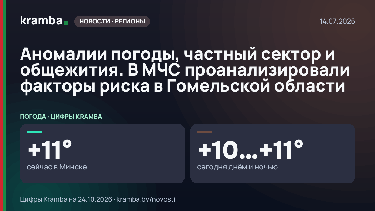Инфографика Kramba: Аномалии погоды, частный сектор и общежития. В МЧС проанализировали факторы риска в…