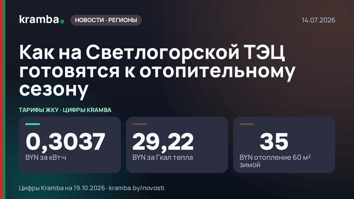 Инфографика Kramba: Как на Светлогорской ТЭЦ готовятся к отопительному сезону