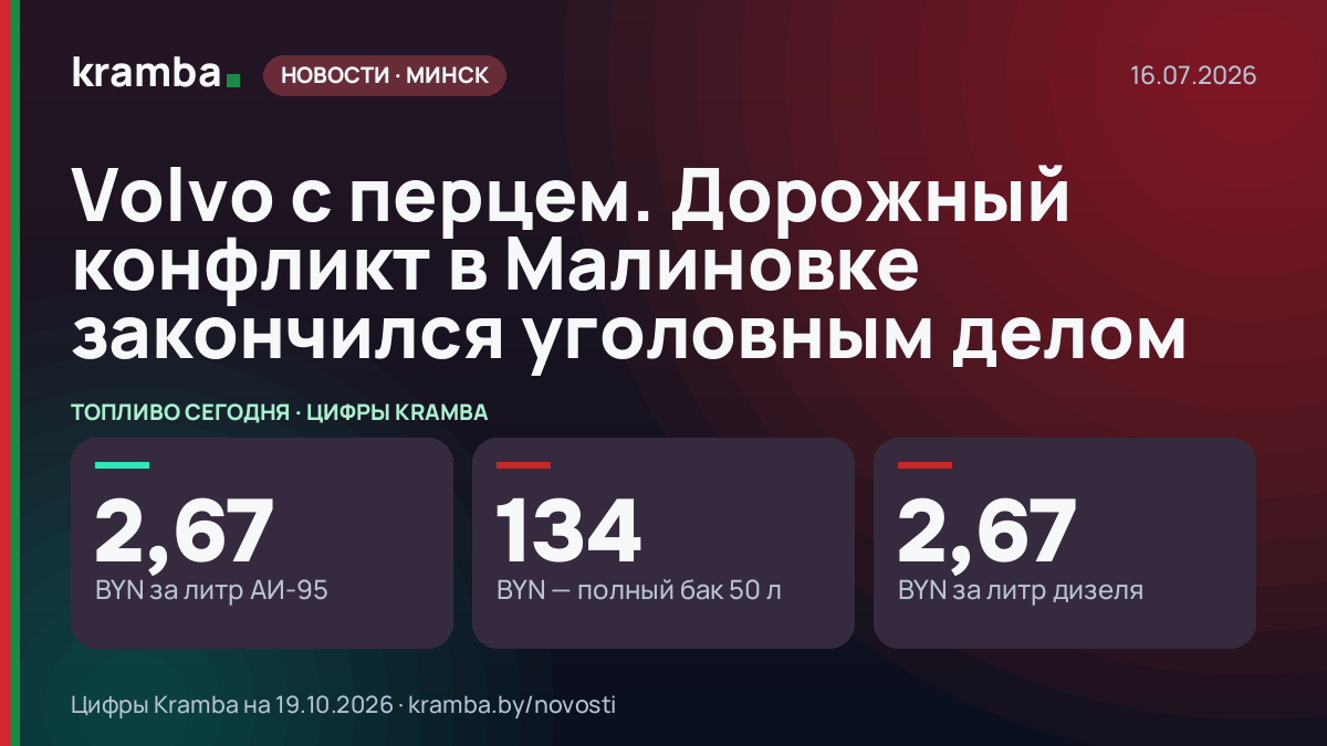 Инфографика Kramba: Volvo с перцем. Дорожный конфликт в Малиновке закончился уголовным делом