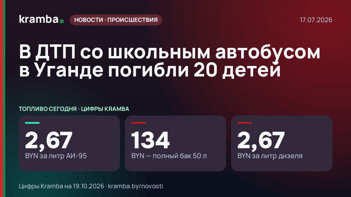 Инфографика Kramba: В ДТП со школьным автобусом в Уганде погибли 20 детей