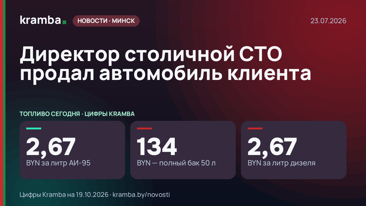 Инфографика Kramba: Директор столичной СТО продал автомобиль клиента