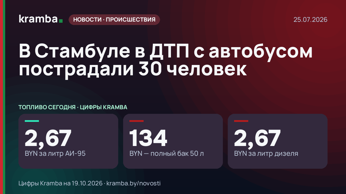 Инфографика Kramba: В Стамбуле в ДТП с автобусом пострадали 30 человек
