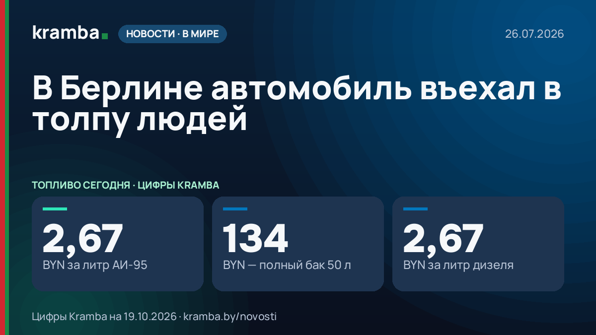 Инфографика Kramba: В Берлине автомобиль въехал в толпу людей