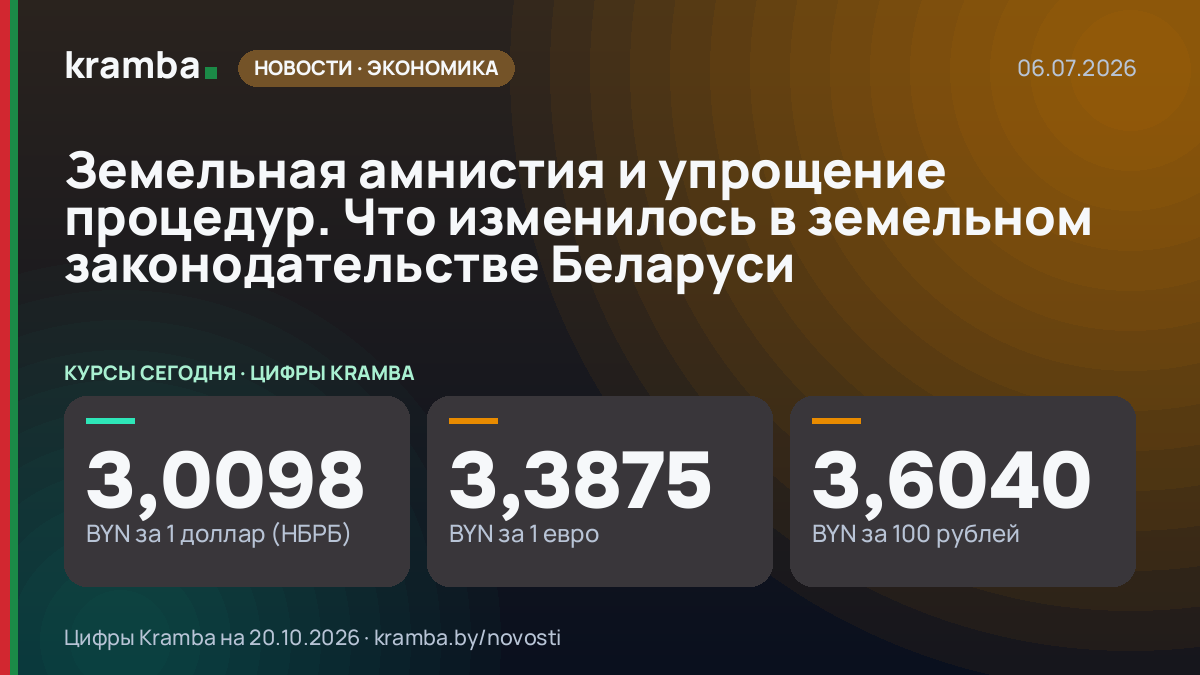 Инфографика Kramba: Земельная амнистия и упрощение процедур. Что изменилось в земельном законодательстве…
