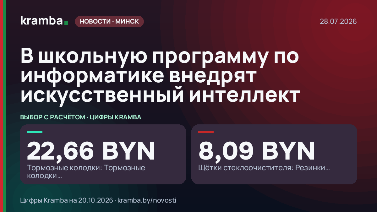 Инфографика Kramba: В школьную программу по информатике внедрят искусственный интеллект