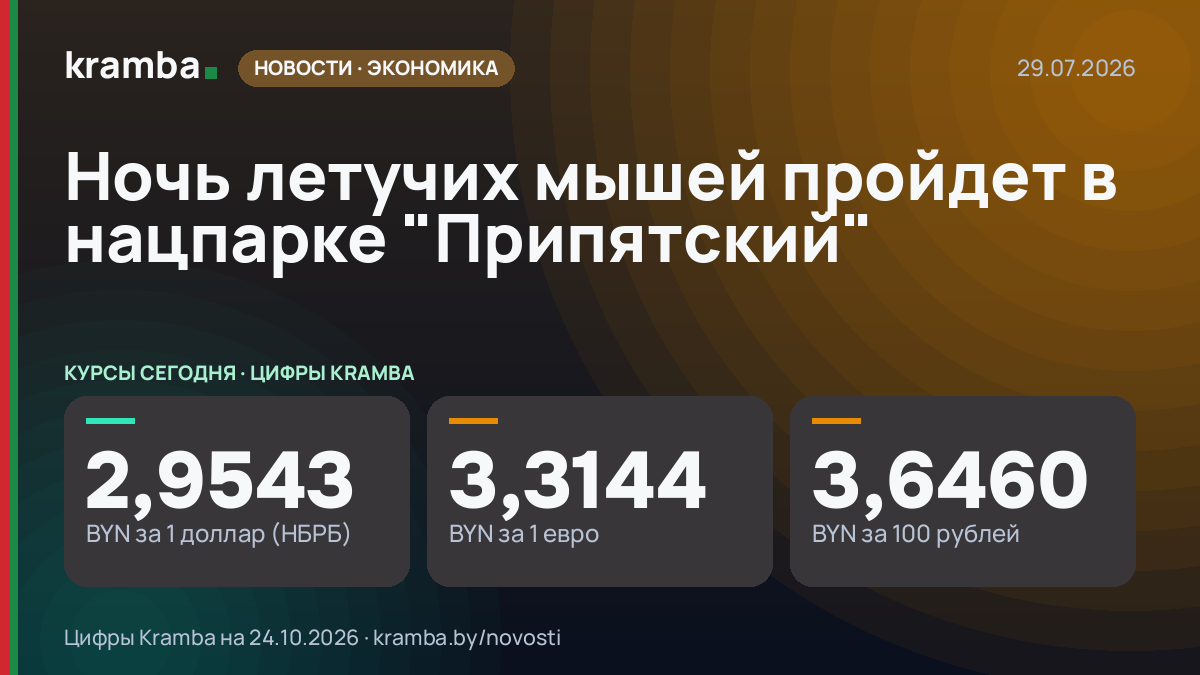 Инфографика Kramba: Ночь летучих мышей пройдет в нацпарке "Припятский"