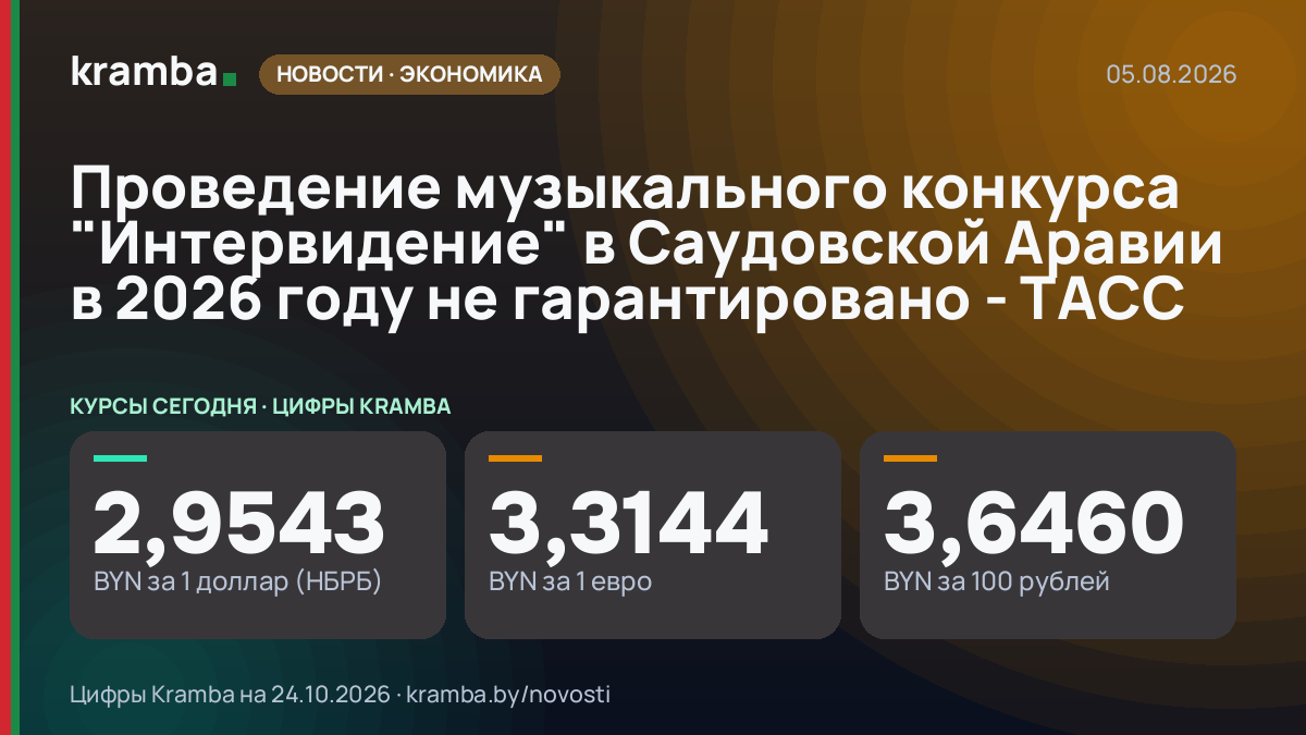 Инфографика Kramba: Проведение музыкального конкурса "Интервидение" в Саудовской Аравии в 2026 году не…
