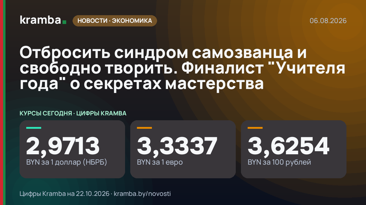 Инфографика Kramba: Отбросить синдром самозванца и свободно творить. Финалист "Учителя года" о секретах…