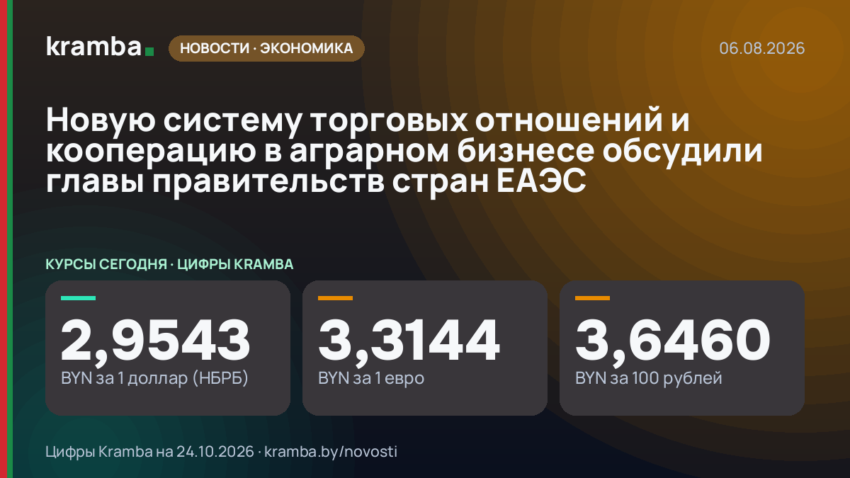 Инфографика Kramba: Новую систему торговых отношений и кооперацию в аграрном бизнесе обсудили главы…