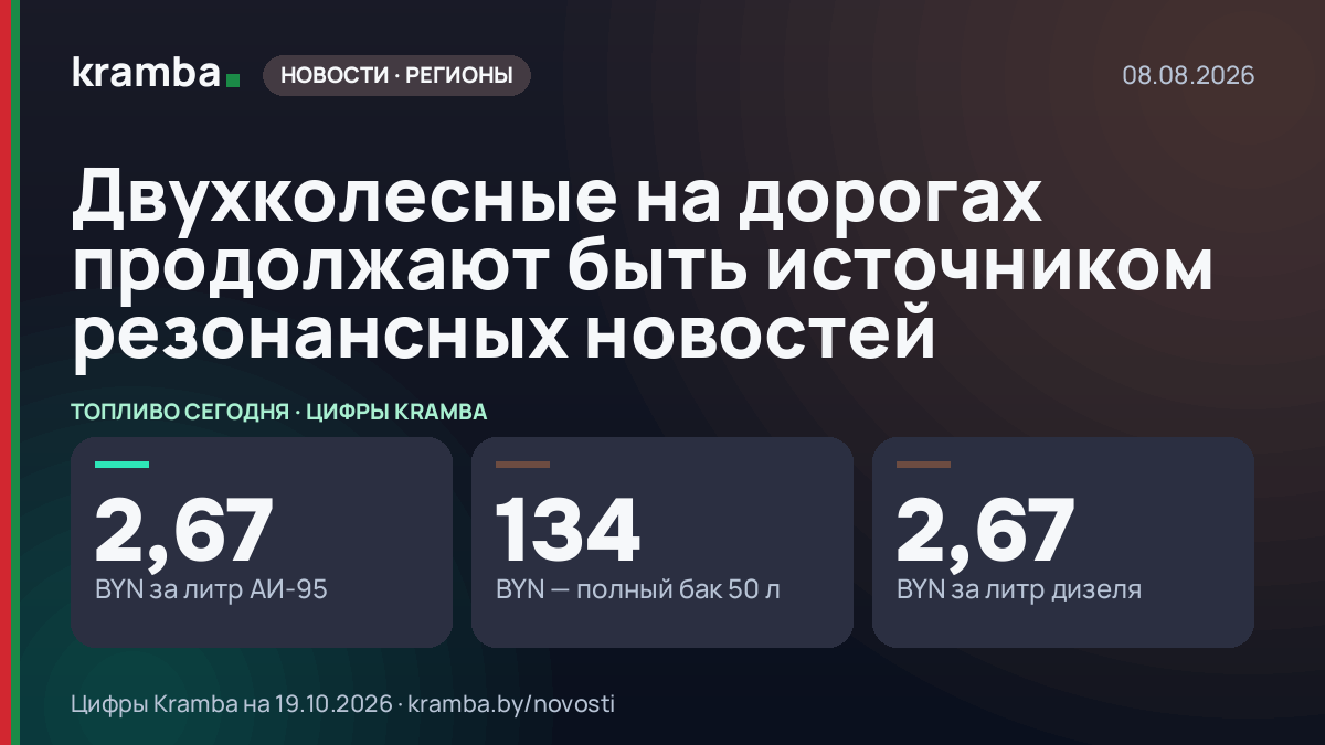 Инфографика Kramba: Двухколесные на дорогах продолжают быть источником резонансных новостей