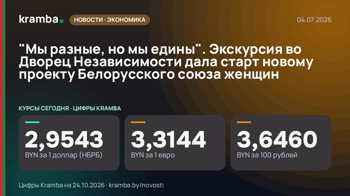 Инфографика Kramba: "Мы разные, но мы едины". Экскурсия во Дворец Независимости дала старт новому проекту…