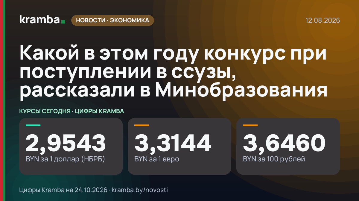 Инфографика Kramba: Какой в этом году конкурс при поступлении в ссузы, рассказали в Минобразования