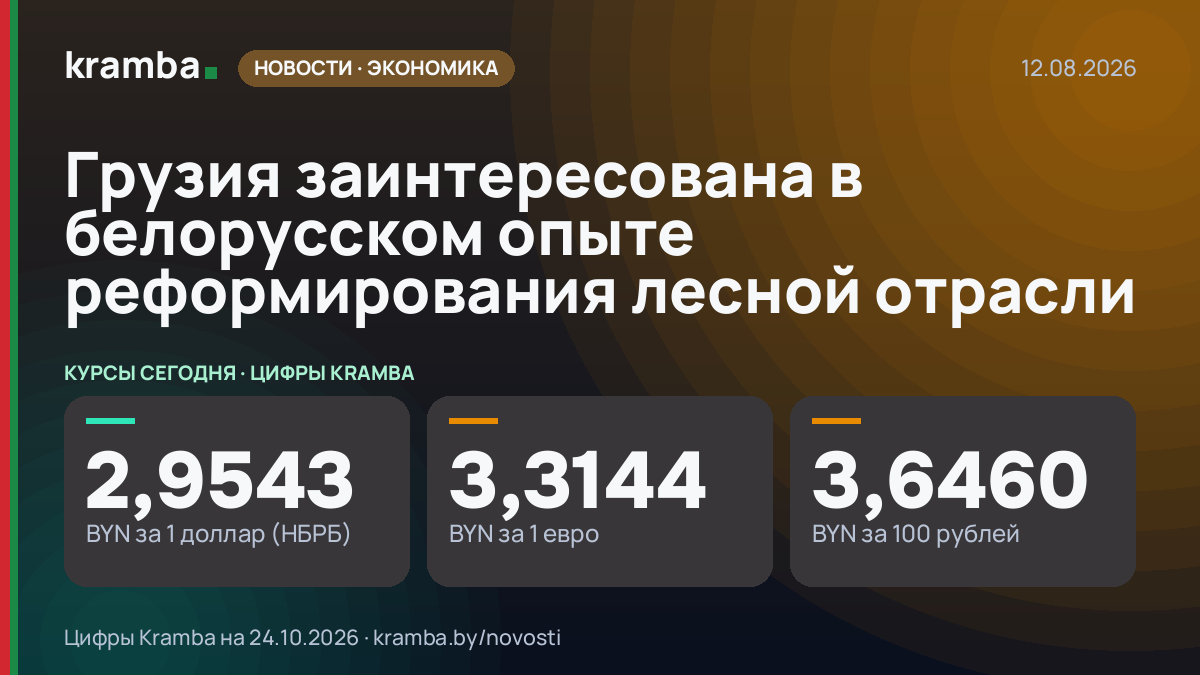 Инфографика Kramba: Грузия заинтересована в белорусском опыте реформирования лесной отрасли