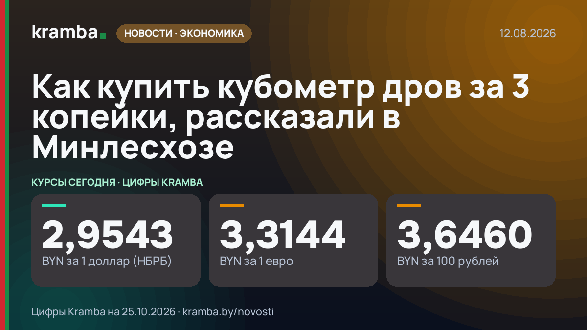 Инфографика Kramba: Как купить кубометр дров за 3 копейки, рассказали в Минлесхозе