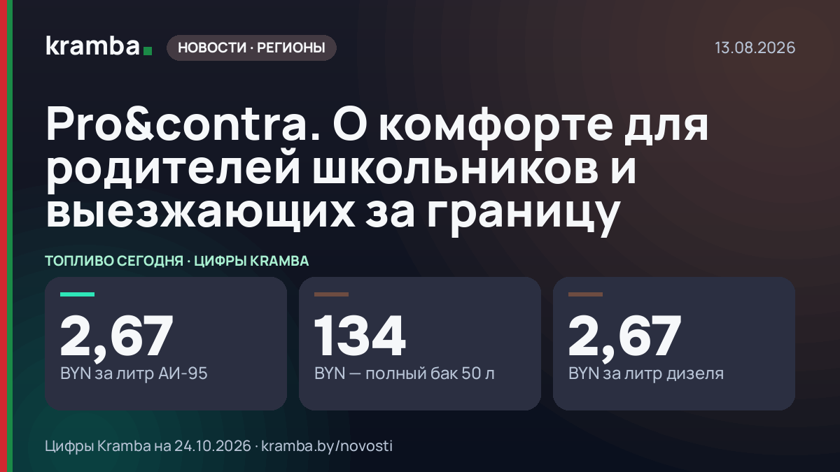 Инфографика Kramba: Pro&contra. О комфорте для родителей школьников и выезжающих за границу
