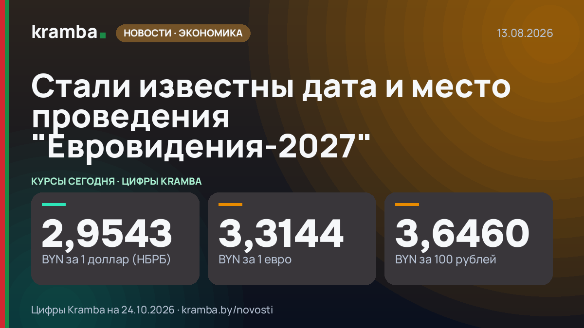 Инфографика Kramba: Стали известны дата и место проведения "Евровидения-2027"