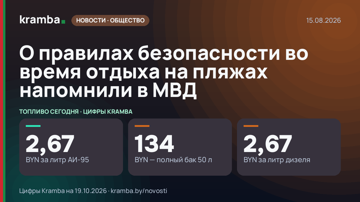 Инфографика Kramba: О правилах безопасности во время отдыха на пляжах напомнили в МВД